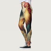  Chicken Rooster Esthetisch en Wildflower Leggings (Links)