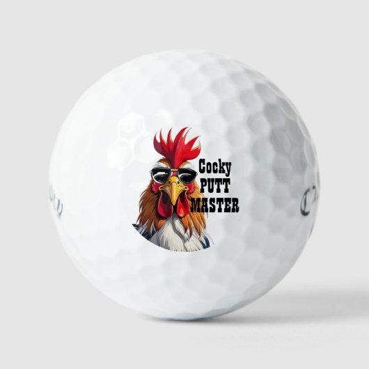 Chicken Rooster Golf Pun Graphic Callaway Supersof Golfballen (Voorkant)