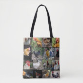 Chicken Rooster Photo Collage Tote Bag (Voorkant)