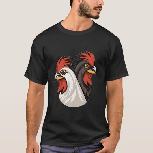 Chicken Rooster Poultry Boerderij Animal T-shirt (Voorkant)