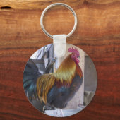 CHICKEN/rooster Sleutelhanger (Voorkant)