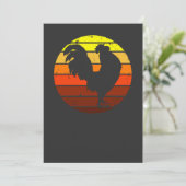 Chicken Rooster Sunset Silhouette Summer T-Shirt Kaart (Staand voorkant)