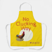 Chicken Rooster Yellow Fun No Clucking Way Schort (Voorkant)