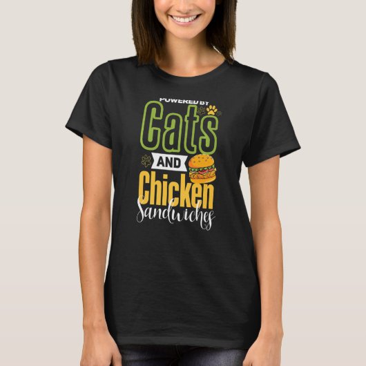 Chicken Sandwich Cat Chicken Burger T-shirt (Voorkant)