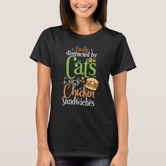 Chicken Sandwich Cats and Chicken Burger T-shirt (Voorkant)