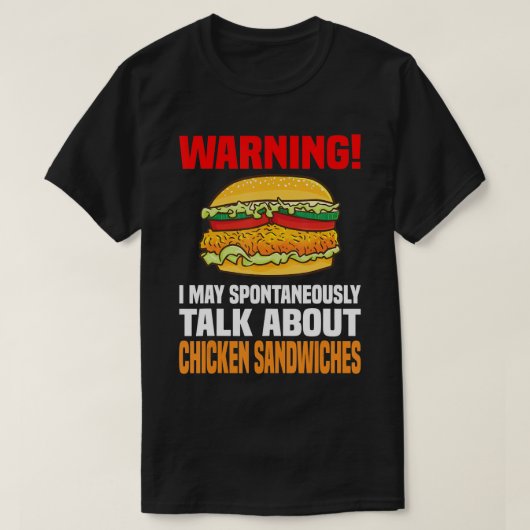 Chicken Sandwich Shirt Funny praat over Chicken Bu (Design voorkant)