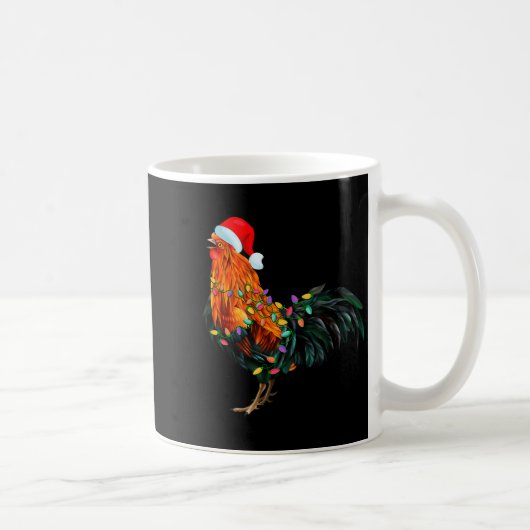 Chicken Santa Christmas Tree Funny Chicken Lover C Koffiemok (Rechts)