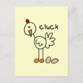 Chicken Says Cluck Tshirts en Gifts Briefkaart (Voorkant)