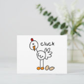 Chicken Says Cluck Tshirts en Gifts Briefkaart (Staand voorkant)
