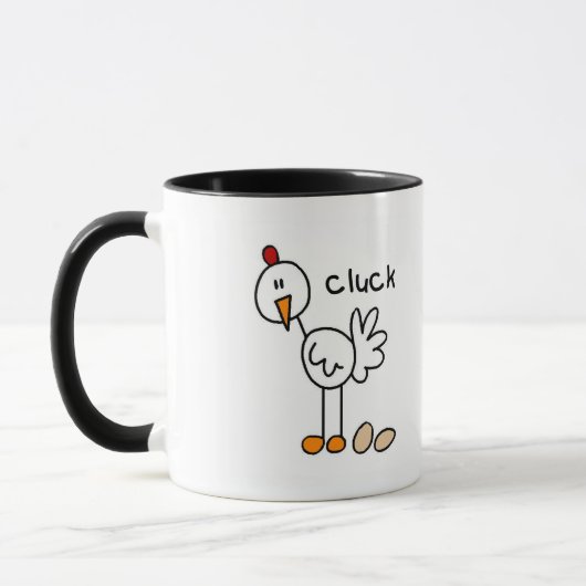 Chicken Says Cluck Tshirts en Gifts Mok (Links)