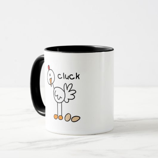 Chicken Says Cluck Tshirts en Gifts Mok (Voorkant links)