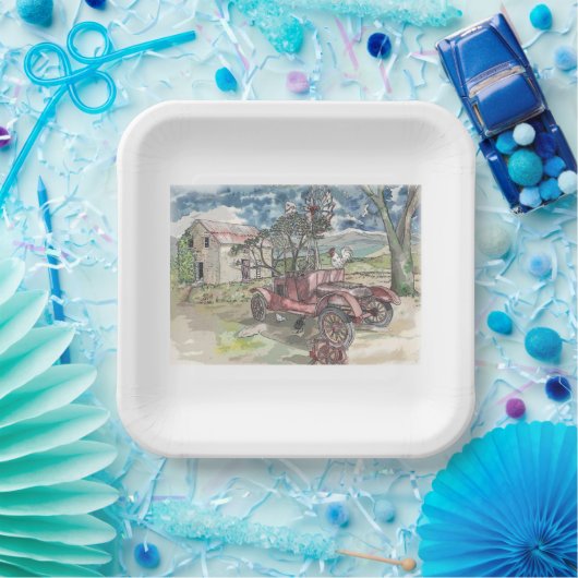 Chicken Scratch Papieren Bordje (Feest)