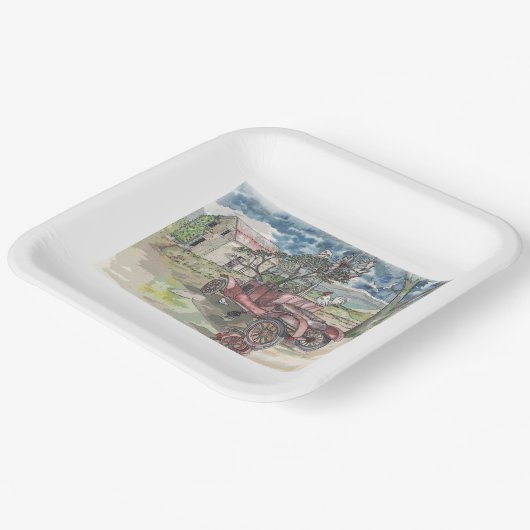 Chicken Scratch Papieren Bordje (Gebogen)