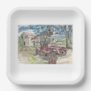 Chicken Scratch Papieren Bordje