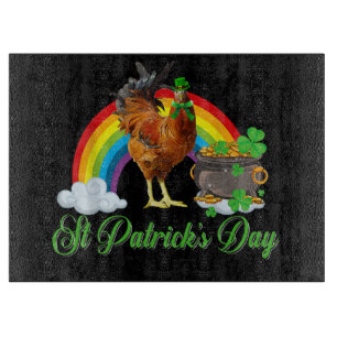 Chicken Shamrock St Patricks Day Chicken Irish Gif Snijplank