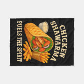 Chicken Shawarma Fuels The Srit Funny Foodie Fleece Deken (Voorkant (Horizontaal))