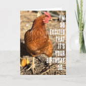 Chicken Side-Eye Close-Up Photograph Kaart (Voorkant)