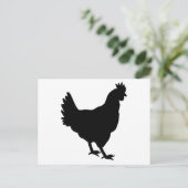 Chicken Silhouette Briefkaart (Staand voorkant)