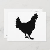 Chicken Silhouette Briefkaart (Voorkant / Achterkant)