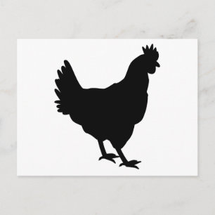 Chicken Silhouette Briefkaart