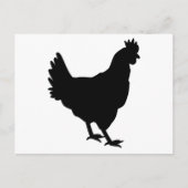 Chicken Silhouette Briefkaart (Voorkant)