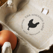  Chicken Silhouette Personalized Egg Rubberstempel
