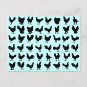 Chicken Silhouettes Briefkaart (Voorkant)