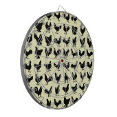 Chicken Silhouettes Dartbord (Voorkant Links)