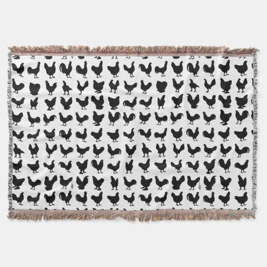 Chicken Silhouettes Deken (Voorkant)