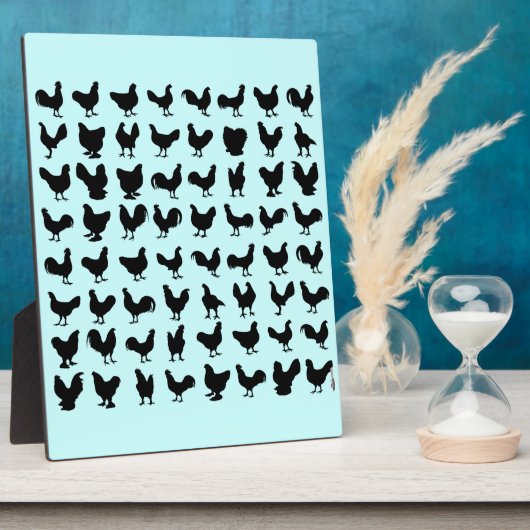 Chicken Silhouettes Fotoplaat (Zijkant)