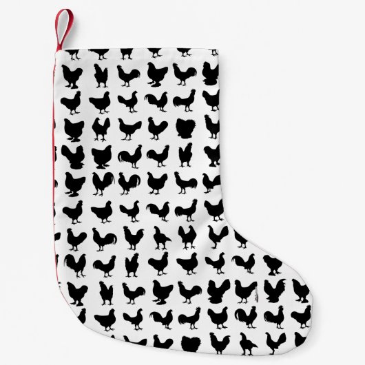 Chicken Silhouettes Kleine Kerstsok (Voorkant)