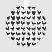Chicken Silhouettes Ornament (voorkant)