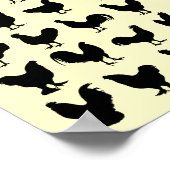 Chicken Silhouettes Poster (Hoek)