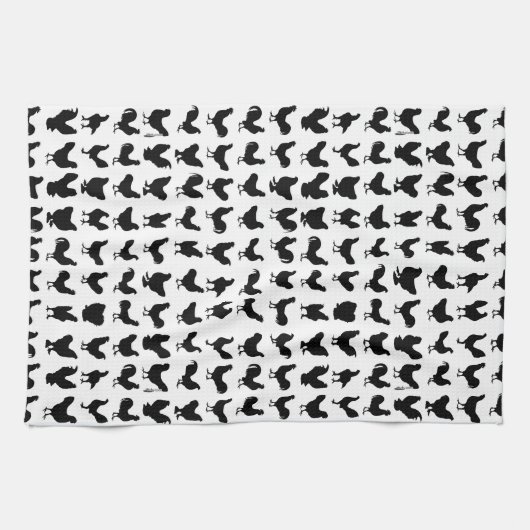 Chicken Silhouettes Theedoek (Horizontaal)