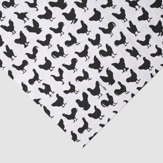 Chicken Silhouettes Tissuepapier (Detail)