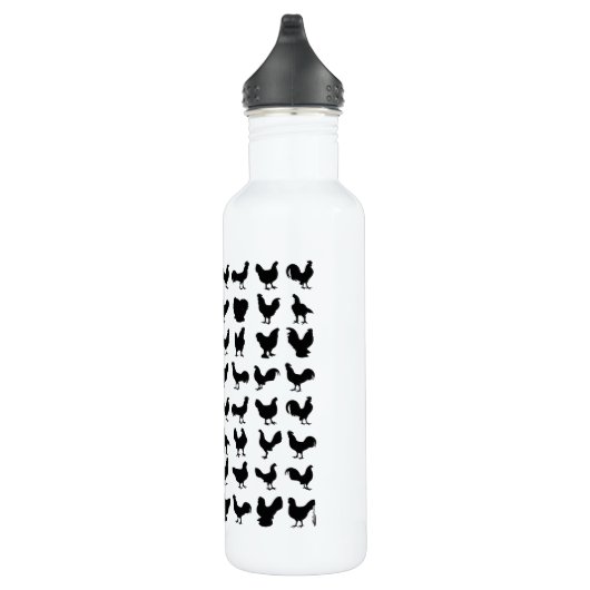 Chicken Silhouettes Waterfles (Rechts)