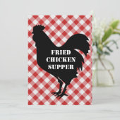 Chicken Silo, Red & White Check Cloth Fried Super Kaart (Staand voorkant)