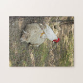 Chicken Sitting on a Sheep Puzzle Legpuzzel (Horizontaal)
