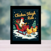 Chicken Sleigh Ride Acryl Bord (Neutraal)