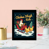 Chicken Sleigh Ride Acryl Bord (Huwelijk)