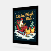 Chicken Sleigh Ride Acryl Bord (Hoek)
