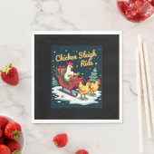 Chicken Sleigh Ride Servet (Insitu)