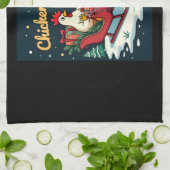 Chicken Sleigh Ride Theedoek (Gevouwen)