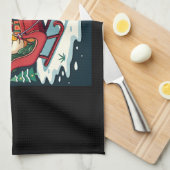Chicken Sleigh Ride Theedoek (Quarter Fold)