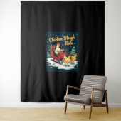 Chicken Sleigh Ride Wandkleed (In situ)