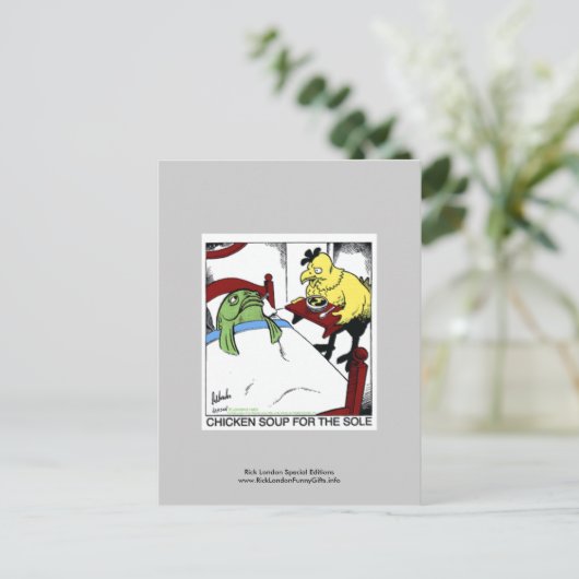 Chicken Soup 4 The Single Cartoon Briefkaarten (Staand voorkant)