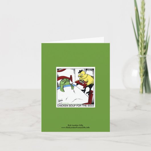 Chicken Soup 4 The Single Cartoon Notecard Kaart (Voorkant)