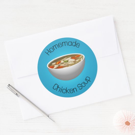 Chicken Soup Ronde Sticker (Envelop)