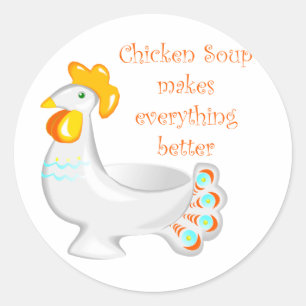 Chicken Soup Ronde Sticker