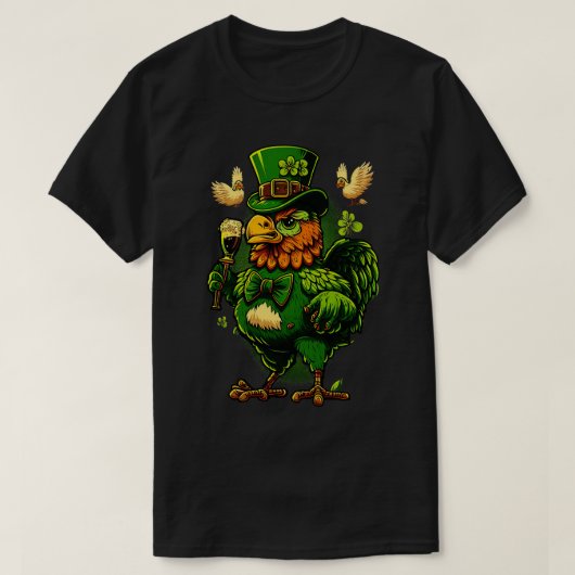 Chicken St Patricks Dag 4 T-shirt (Design voorkant)